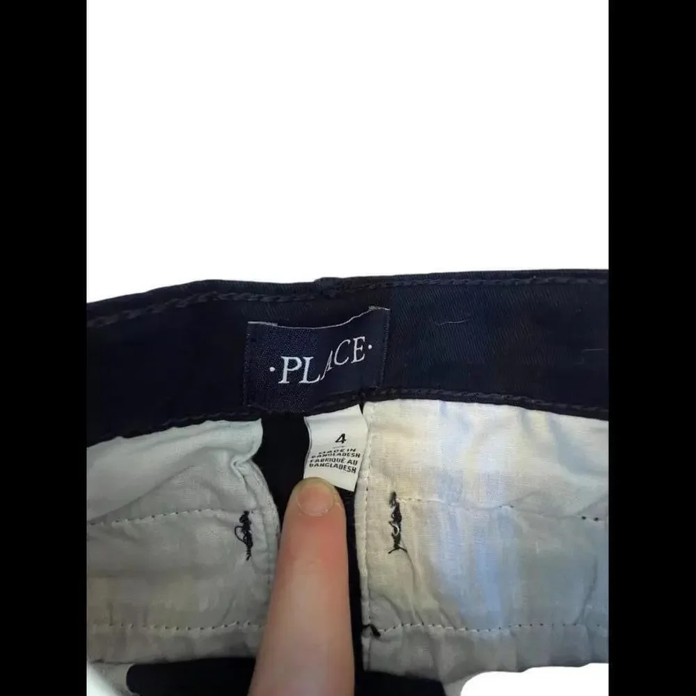 Children's Place Boys' Navy School Uniform Fabric Shorts - Size 4 - NWOT